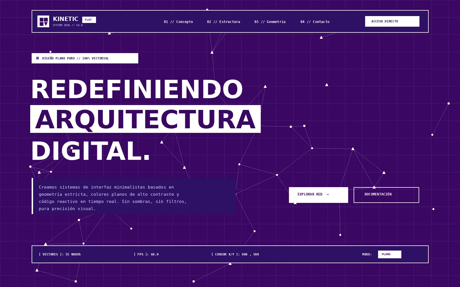 PURPLE Flat Geometric Hero