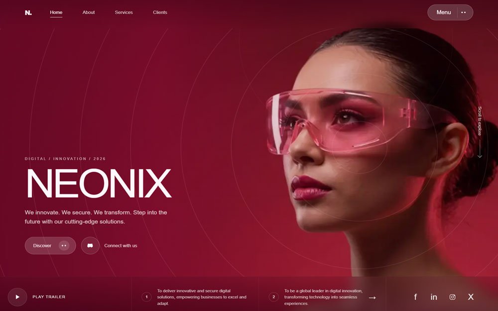 NEONIX Scroll Landing