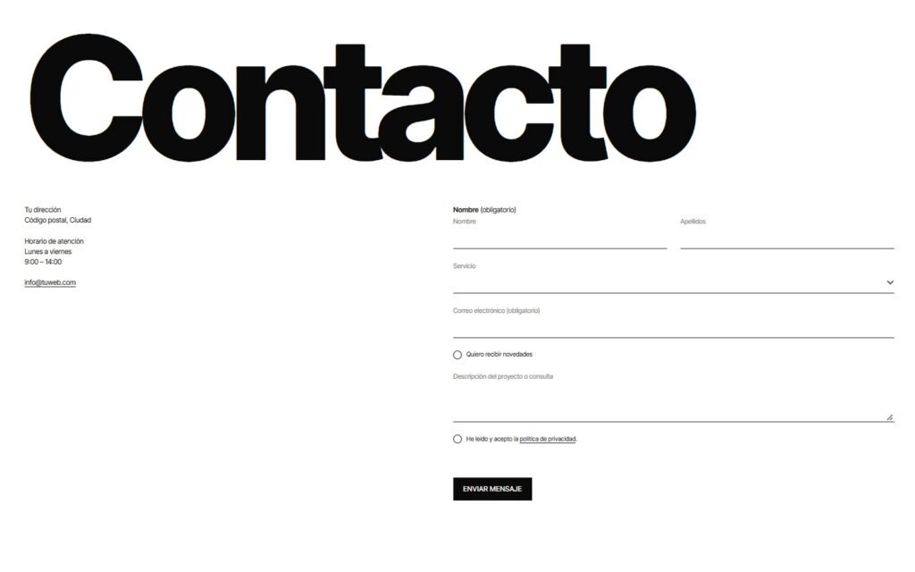 Editorial Contact Form Section